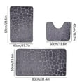 thumbnail image 3 of Linnome 3 Piece High Density Sponge Bath Mat Set Absorbent Non Slip Soft Washable Home Bathroom Decor Needs, 3 of 7