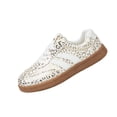 thumbnail image 3 of Women's Retro Gum Sole Fashion Sneakers-Lace Detail Casual Retro Walking Shoes-Gum Sole Casual Tennis-Anti Slip Trainers, 3 of 9