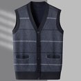 thumbnail image 2 of Men's Sweater Vest Winter Warm Cardigan Undershirt Layering Piece for Fall Season, 2 of 4