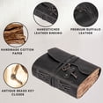 thumbnail image 3 of Leather Village Vintage Leather Journal - Vintage Leather bound Journal For Women Men – Handmade Vintage Deckle Edge Paper – Vintage Key Closure - Book of Shadows -Leather Sketchbook - 13 X 8 inches, 3 of 8