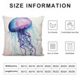thumbnail image 5 of RUIYC Decorative Pillow Cover , Jellyfish Watercolor Decor Flower Throw Pillow Covers Cushion Case for Living Room Couch Sofa Patio Outdoor Home Decor, 5 of 5