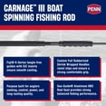 thumbnail image 2 of Penn Carnage III Boat Conventional Spinning Fishing Rod, 7’, Loads 30 – 50 Lbs, Black, 2 of 11