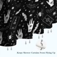 thumbnail image 6 of Hand and Bat Gothic Pattern Modern Waterproof Shower Curtain Set with 12 Hooks, Washable Decorative Bathroom Shower Curtain, 6 of 6