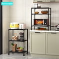 thumbnail image 6 of Black Shelving Unit, 42x 32 x 165 cm, 6 Tier Tall Narrow Shelving Unit with Wheels and Anti-Slip Feet, Adjustable Shelving (Black), 6 of 7