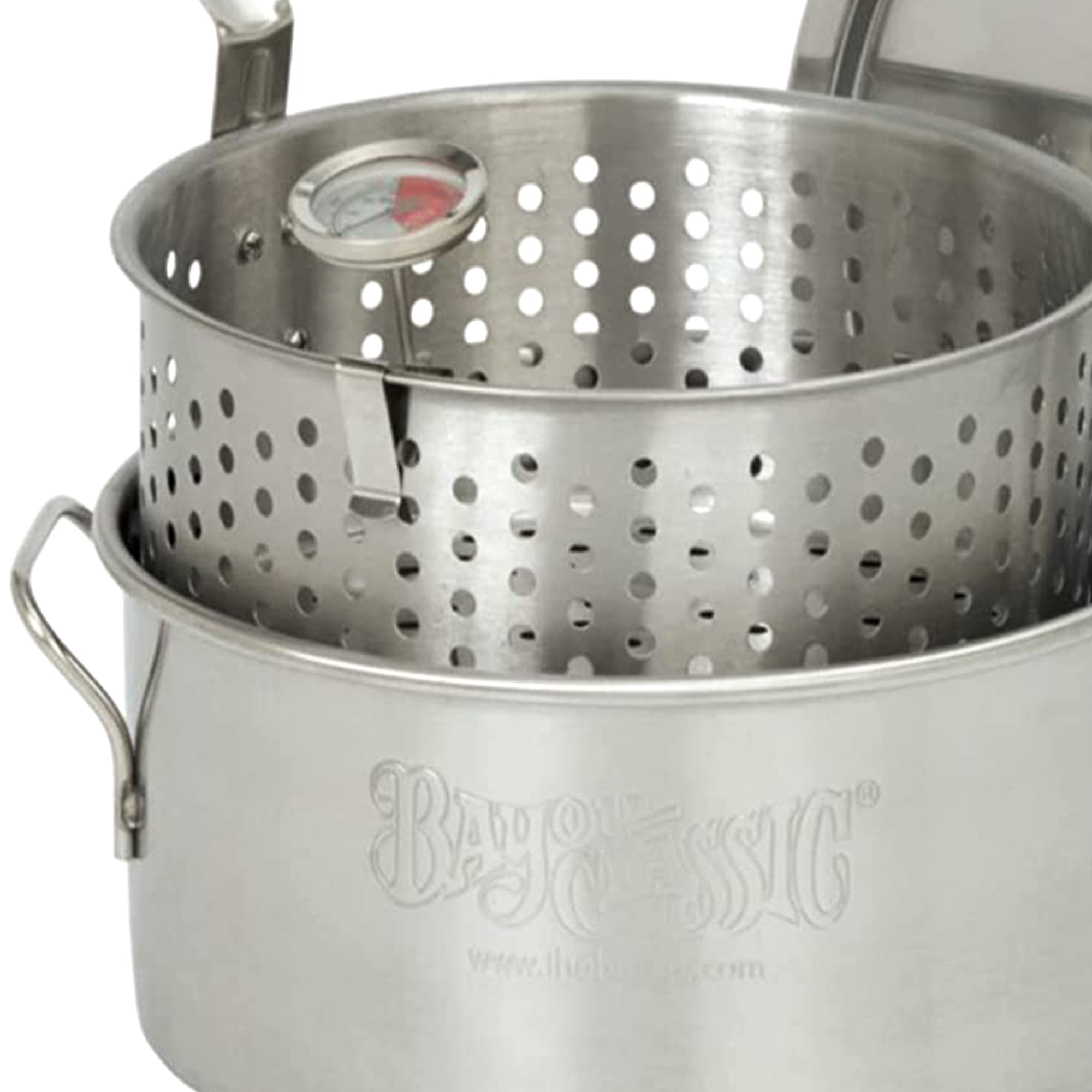 Bayou Classic 14 Quart Stainless Steel Fry Pot w/ Lid & Basket (1150)