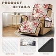 thumbnail image 3 of Yuyamidu Cherry Electric Recliner Chair Covers with Pockets Comfortable Reclining Chair Covers with Elastic Straps Waterproof Recliner Slipcover Gift for Holiday, 3 of 7