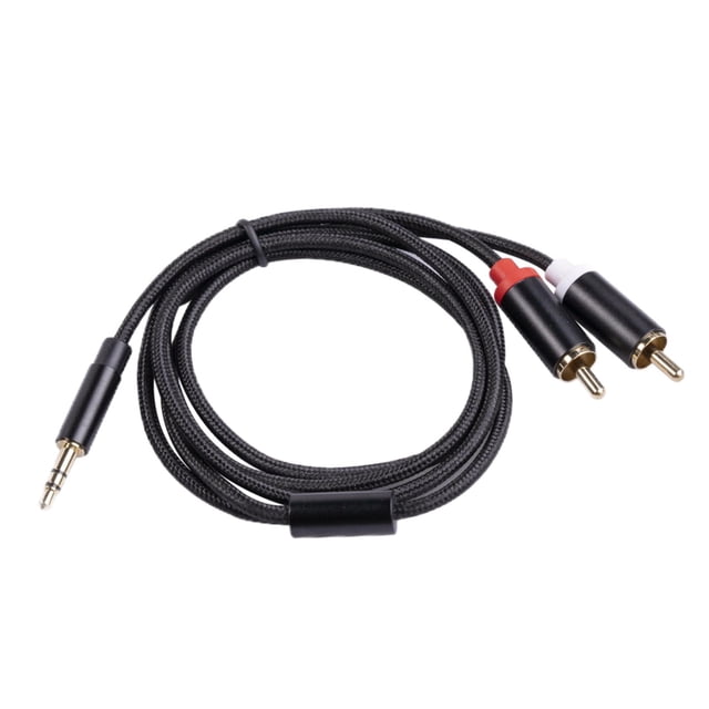 Cable auxiliar 1/1, 8/ de longitud, 3,5mm, Cable de , divisor de auriculares, extensor, micrófono, sonido estéreo, Cable 2RCA 1M SM SunniMix Cable divisor de audio RCA