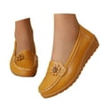 thumbnail image 3 of Xiaoxatg Women's Casual Shoes with Closed Toe Platform Design and Floral for Everyday Comfort and Versatile Style 7.5 Yellow, 3 of 9