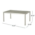thumbnail image 2 of River Street Designs Gannon Outdoor Aluminum Dining Table with Faux Wood Top, Gray, 2 of 5