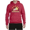 thumbnail image 2 of Wild Bobby All Star Cheerleading Megaphone Girl Sports Unisex Graphic Hoodie Sweatshirt, Vintage Heather Red, X-Large, 2 of 5