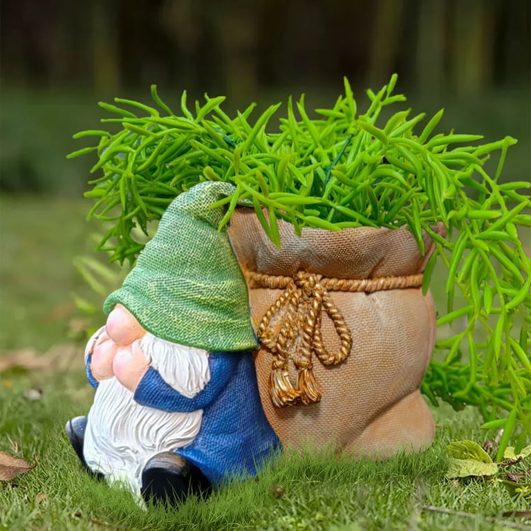 Gnome Planter Pot,Spring Garden Decoration Resin Gnome Plant Holder, Resin  Succulents Pot Unique Flower Pot for Indoor Outdoor Plants Housewarming  Gift - Walmart.com