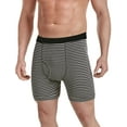 thumbnail image 2 of Harbor Bay by DXL Big and Tall Men's Assorted Boxer Briefs, Grey Stripe, 2X, Pack of 3, 2 of 8