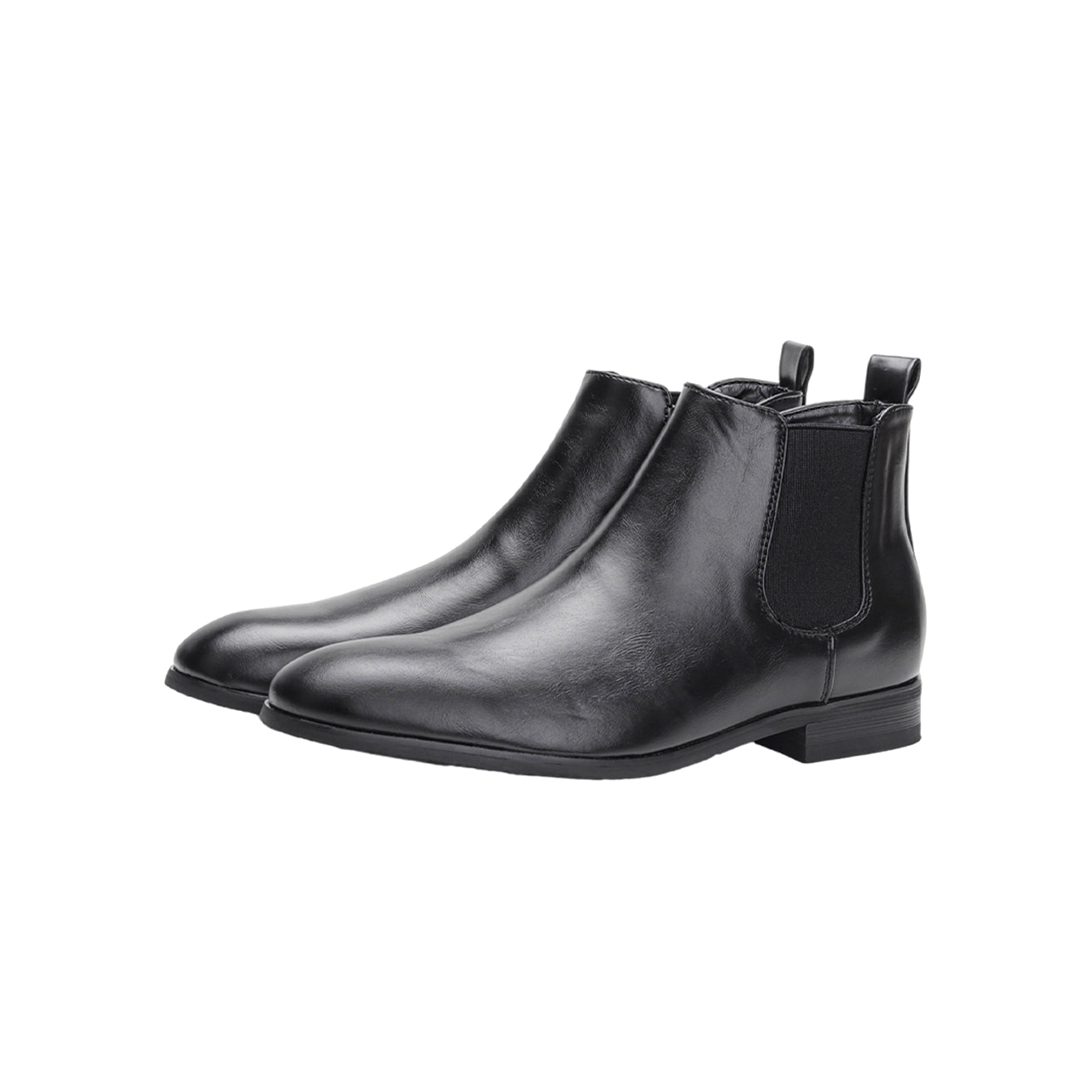 Black slip on booties sale