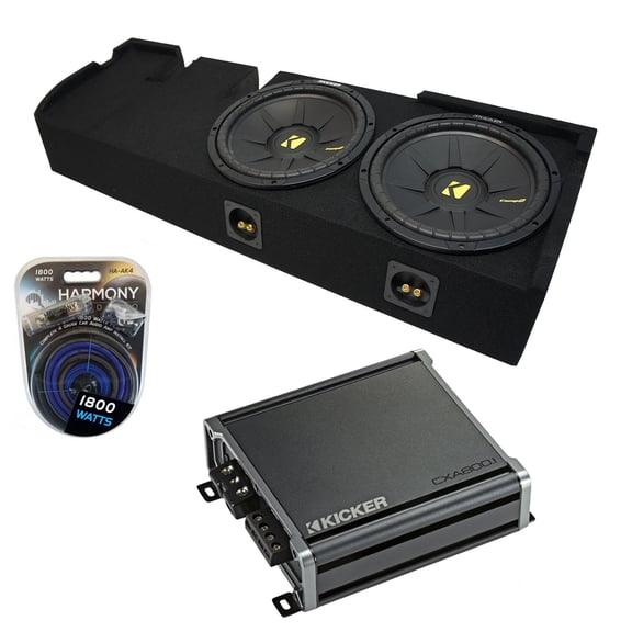 01-03 Ford F-150 Super Crew Truck Kicker CWCS10 Dual 10 Sub Box CXA800.1 Amp