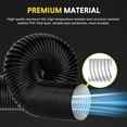 thumbnail image 5 of iPower 3 Inch 16 Feet Flexible Aluminum Ducting with 2 Clamps Included 4 Layer Protection Dryer Vent Hose for HVAC Heating Cooling Ventilation and Exhaust, Black, 5 of 6