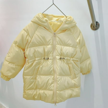 

Child Sweater Kids Toddler Children Girls Boys Winter Warm Thick Solid Long Sleeve Padded Hooded Clothes Jacket Coat