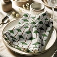thumbnail image 3 of Vargottam Green Tree Print Cotton Muslin Napkins - Set of 12, 20-Inch, Luxurious Soft Cloth Napkins for Dining & Events, Absorbent, Washable & Tableware, 3 of 7
