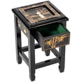 thumbnail image 5 of Oriental Furniture Black Lacquer Nesting Tables - Royal Ladies, 5 of 6