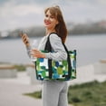 thumbnail image 5 of Travel Duffle Bag abstractly Bright Green pattern Travel Tote Bags Carry on Luggage Waterproof Weekender Bags with Top Handle Adjustable Shoulde Strap for Travel Gym, 5 of 5