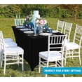 thumbnail image 5 of Nappe de Cuisine Spandex 2 Pcs [4 Pieds, Noir] Serrée, Ajustée, Lavable et Résistante aux Plis Housse de Table Rectangulaire de Patio, 5 of 5