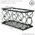 thumbnail image 4 of Sunnydaze Modern Metal Freestanding Folding 8-Bottle Small Countertop Wine Rack, 4 of 7