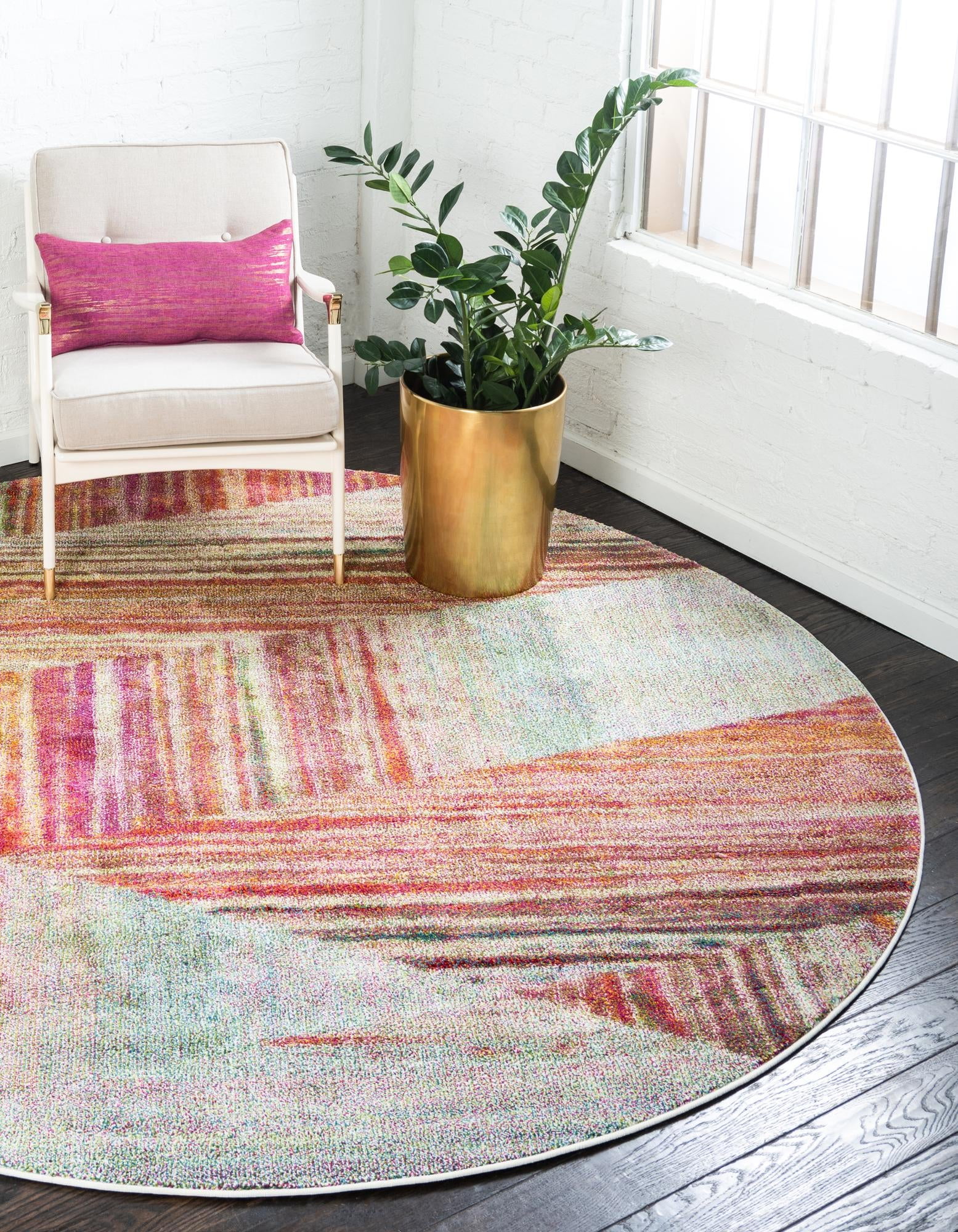 Unique Loom Quartz Lyon Rug , 6' 1" x 6' 1" ,Multi