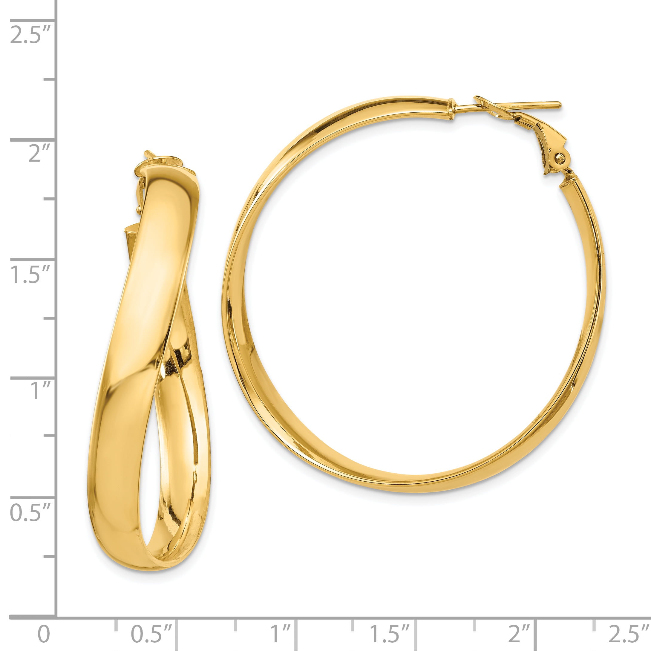 Jewelry Best Seller Leslies 10K Polished Twisted Hoop Earrings