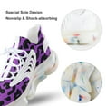 thumbnail image 7 of Purple And Black Cheetah Print Walking Shoes for Men Woman Lightweight Tennis Fashion Elastic Sports Shoes Cushion Basketball Shoes, 7 of 7