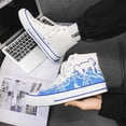 thumbnail image 4 of Zapatos de lona de caña alta, zapatillas de deporte para hombres, primavera, adolescentes, estudiantes, todo fósforo, casual, celebridades de Internet, 4 of 5