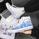 thumbnail image 4 of Zapatos de lona de caña alta, zapatillas de deporte para hombres, primavera, adolescentes, estudiantes, todo fósforo, casual, celebridades de Internet, 4 of 5