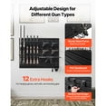 thumbnail image 3 of KFFKFF Gun Rack, Wall Mount, Heavy-Duty Steel Tactical Rifle Carbine Shotgun Handgun Storage Rack, Securely Holds up to 6 Rifles and 6 Pistols, 3 of 9