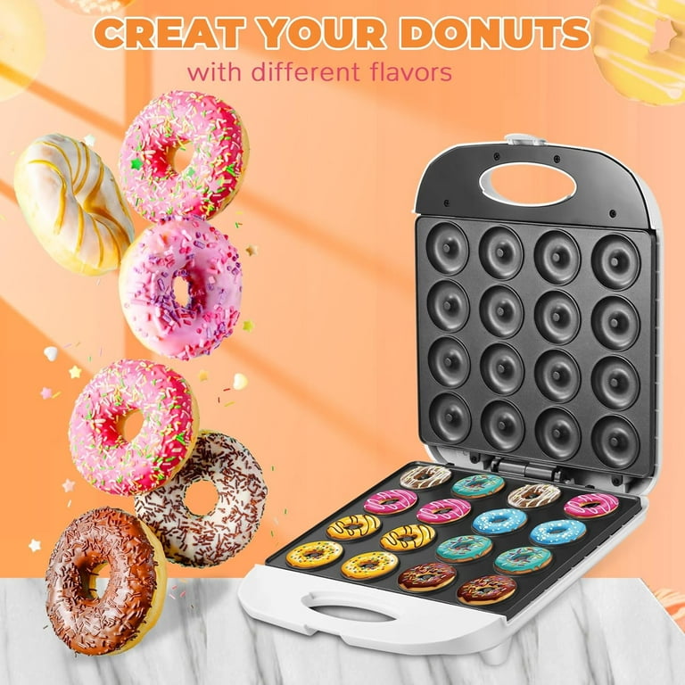  Mini Donut Maker Machine for Home, 1400W Double-Sided