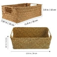 thumbnail image 2 of PAMINGONO Hand Woven Baskets 2Pcs for Shelves and Desks in Yellow and Iron, 2 of 8