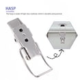 thumbnail image 3 of AURARMLET 2Pcs Lock Plate Buckle Stainless Steel Silver Locking Accessory Cabinet, 3 of 8