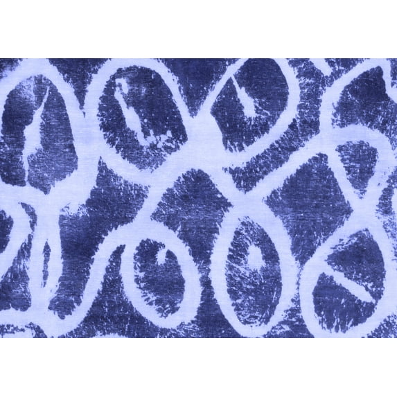 Ahgly Company Machine Washable Indoor Rectangle Abstract Blue Modern Area Rugs, 5' x 8'
