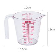 SPRING PARK Creative Clear Plastic Liquid Measuring Scale Cup Jug Beaker For Lab Pour
