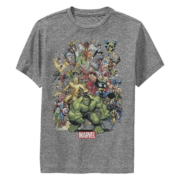 Boy's Marvel Assemble Comics Team Performance Graphic T-Shirt