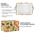 thumbnail image 2 of Yayeee 2 Pack Canvas Storage Basket with Handles for Shelves Fabric Bins Closet Organizer, Green Retro Autumn Leaves, 2 of 8