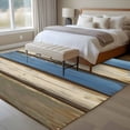 thumbnail image 4 of 5'x8' Area Rugs, Blue Beige Wood Grain Indoor Outdoor Area Rug for Living Room Bedroom, Modern Shabby Chic Board Washable Bathroom Rugs Kitchen Floor Carpet Mats Home Decor Aesthetic, 4 of 8