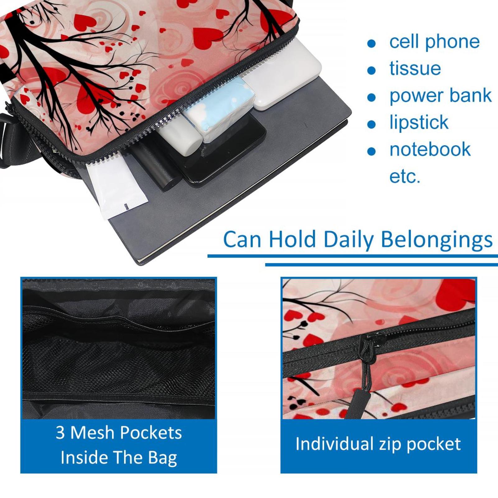 Valentine's Day Love Running Belt Fanny Packs Waist Packs with Extension Strap Unisex Lightweight Adjustable