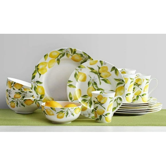 Mikasa Lemon 16 Piece Dinnerware Set Bone China
