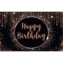 LUUFILx Black Pink Happy Birthday Background Rose Gold Glitter Balloon Party Decor Family Portrait Photography Backdrop Birthday Decor