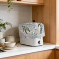 thumbnail image 4 of Sea Turtle Coastal Toaster Cover 2 Slice, Summer Coral Ocean Gray Blue Wooden Dustproof Bakeware Oven Protector with Top Hook, Waterproof Small Kitchen Appliance Toasters Dust Cover, 12"x7.5"x8", 4 of 9