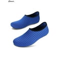 thumbnail image 4 of Spencer Men Women Barefoot Water Skin Shoes Quick-Dry Aqua Strip Bench Socks Slip-on for Swim Surf Yoga Outdoor Exercise "L,Bluw", 4 of 10