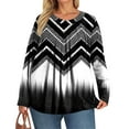 thumbnail image 5 of TQWQT Plus Size Blouses for Women Dressy Fall Long Sleeve Shirts Boho Tops Ethnic Floral Print T-Shirt V Neck Shirts Loose Casual Trendy Tunics Black 3XL, 5 of 5