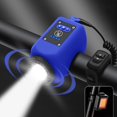 thumbnail image 1 of Luz de Bocina para Bicicleta, LámPara de Bicicleta, LPX5, Resistente Al Agua, con Reflector de Amplio Alcance y Luz Trasera de Carga, Color Azul, 1 of 5