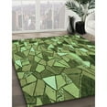 thumbnail image 3 of Ahgly Company Machine Washable Indoor Rectangle Transitional YellowGreen Area Rugs, 5' x 7', 3 of 7