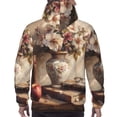 thumbnail image 7 of Pofeuu Vintage Floral Vase With Books Print Mens Casual Hooded Collar Drawstring Hoodies Pullover Sweatshirts Casual Long Sleeve Shirts-3X-Large, 7 of 7