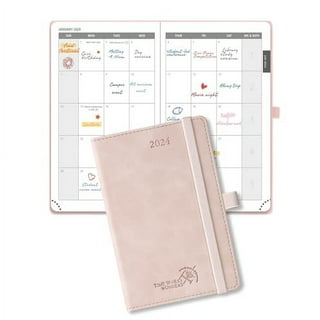  POPRUN Planner 2023-2024 (8.5'' x 10.5'') Academic Calendar  (July 23-June 24) Daily Weekly and Monthly Appointment Book with Hourly  Time Slots, Hard Cover, Monthly Tabs, 100 GSM - Haze Blue : Office Products