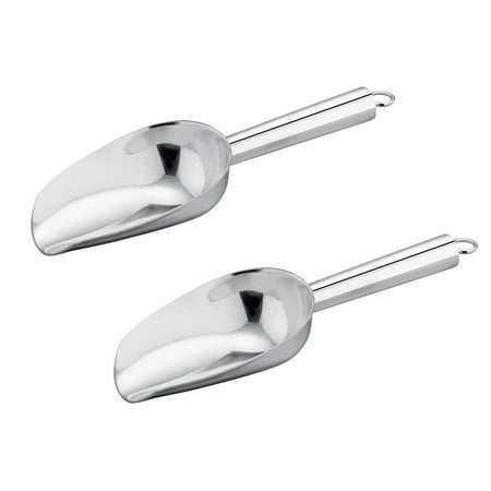 

BNisBM Ice Scoop Set Of 2 Small Stainless Steel For Ice Cube Candy Flour Sugar Metal Utility For Canisters Baking Kitchen Pantry Dishwasher Hot-Selling Model